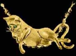 gold cat jewelry